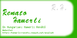 renato hamerli business card