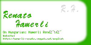 renato hamerli business card